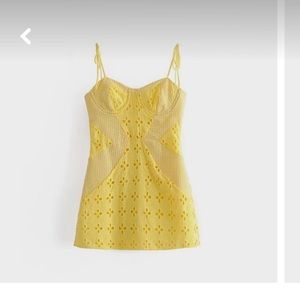 Yellow mini dress